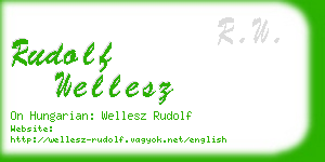 rudolf wellesz business card